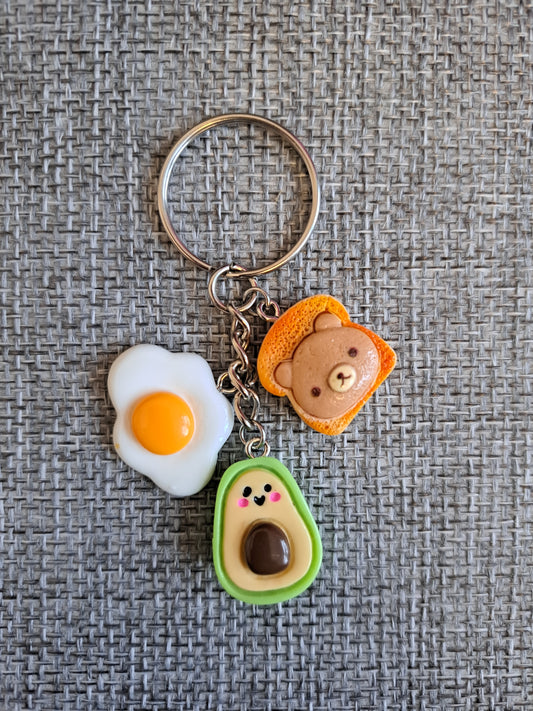 Keyring- Avocado Toast Egg