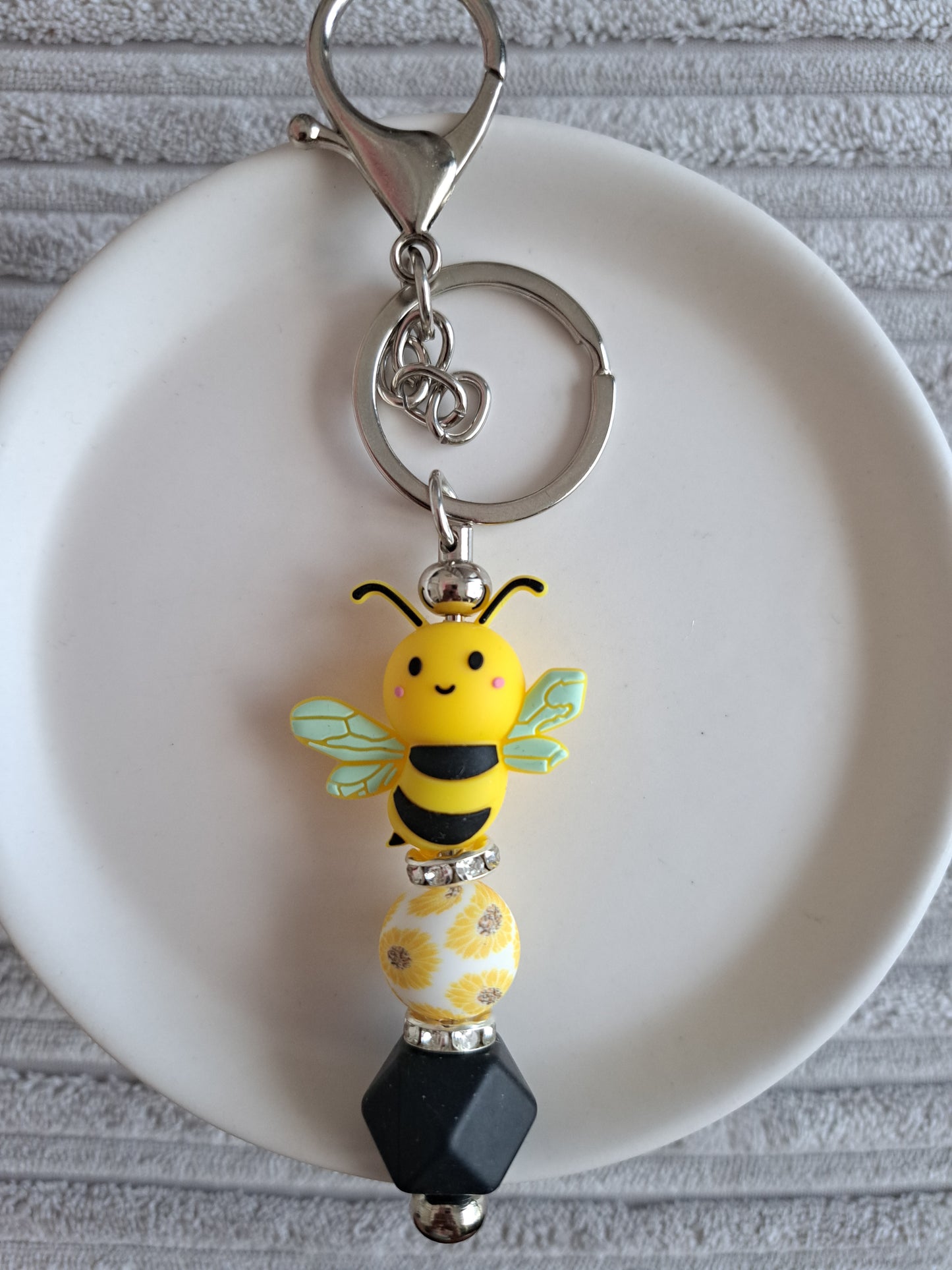 Spring Summer Keyrings - Bee, Sunflower, Butterfly