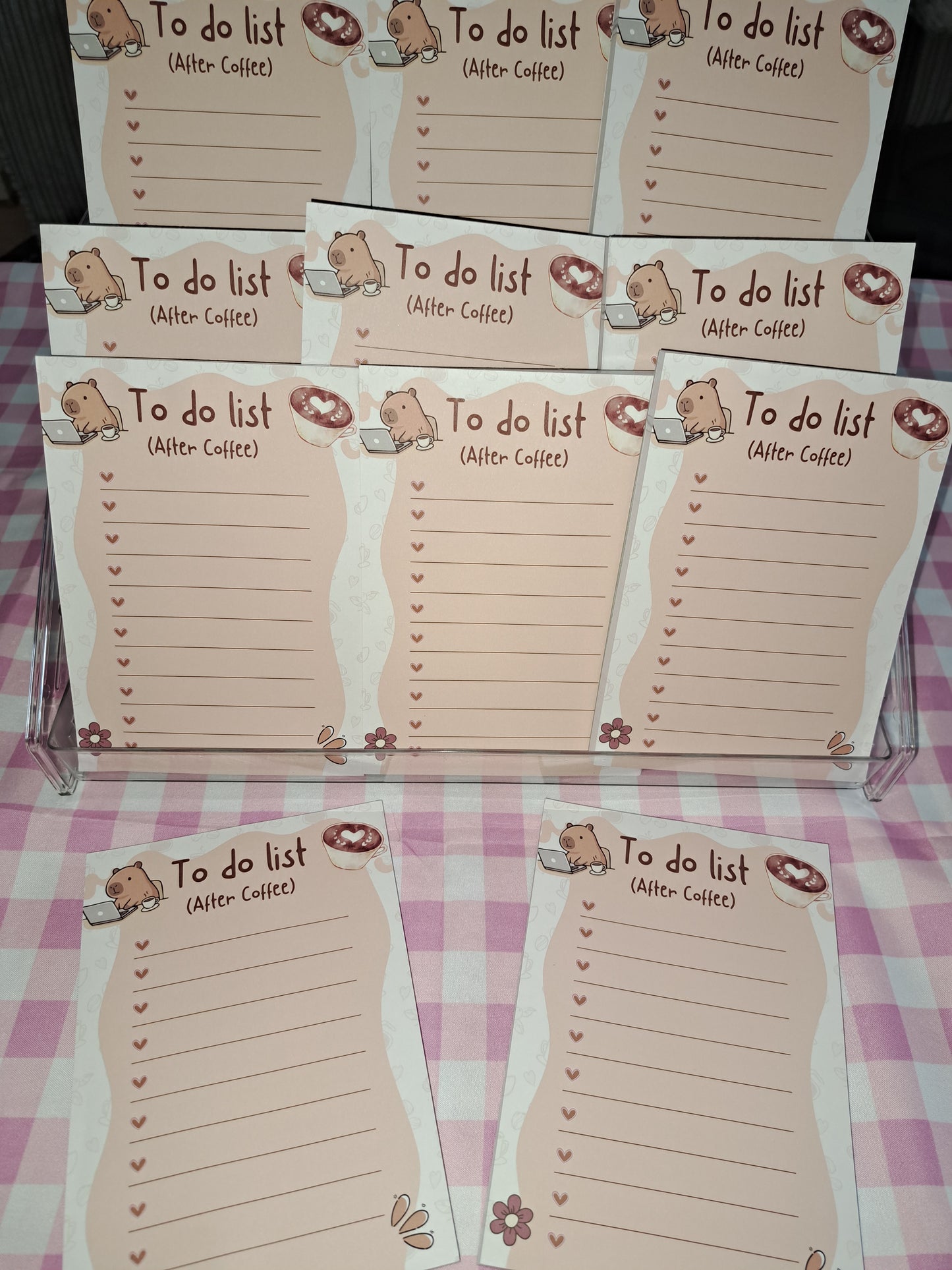 A6 To-do List After Coffee Notepad Cute Capybara