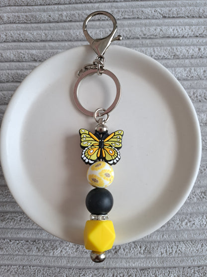 Spring Summer Keyrings - Bee, Sunflower, Butterfly
