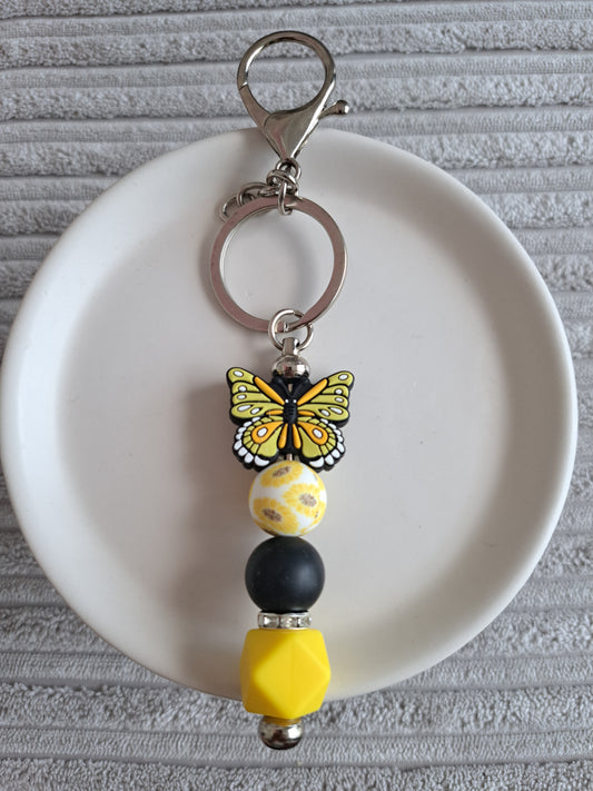 Spring Summer Keyrings - Bee, Sunflower, Butterfly