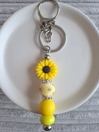 Spring Summer Keyrings - Bee, Sunflower, Butterfly
