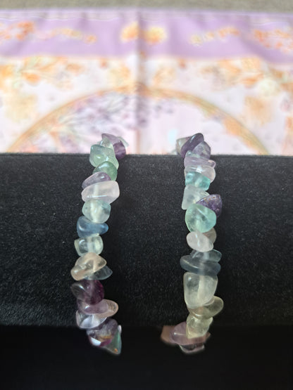 Mixed Chip Beads Elasticated Bracelets