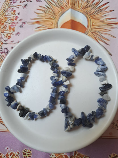 Mixed Chip Beads Elasticated Bracelets