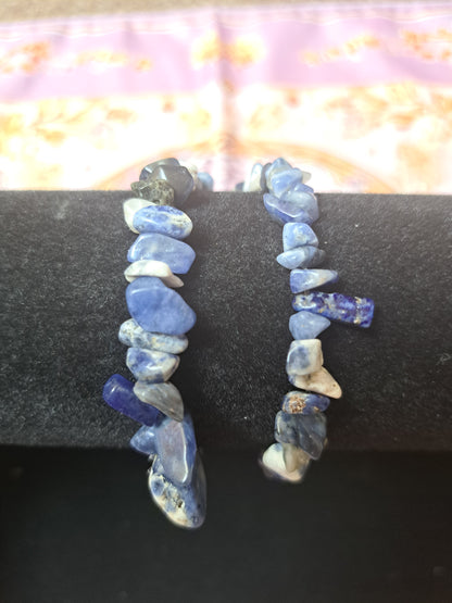 Mixed Chip Beads Elasticated Bracelets