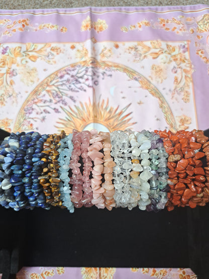 Mixed Chip Beads Elasticated Bracelets