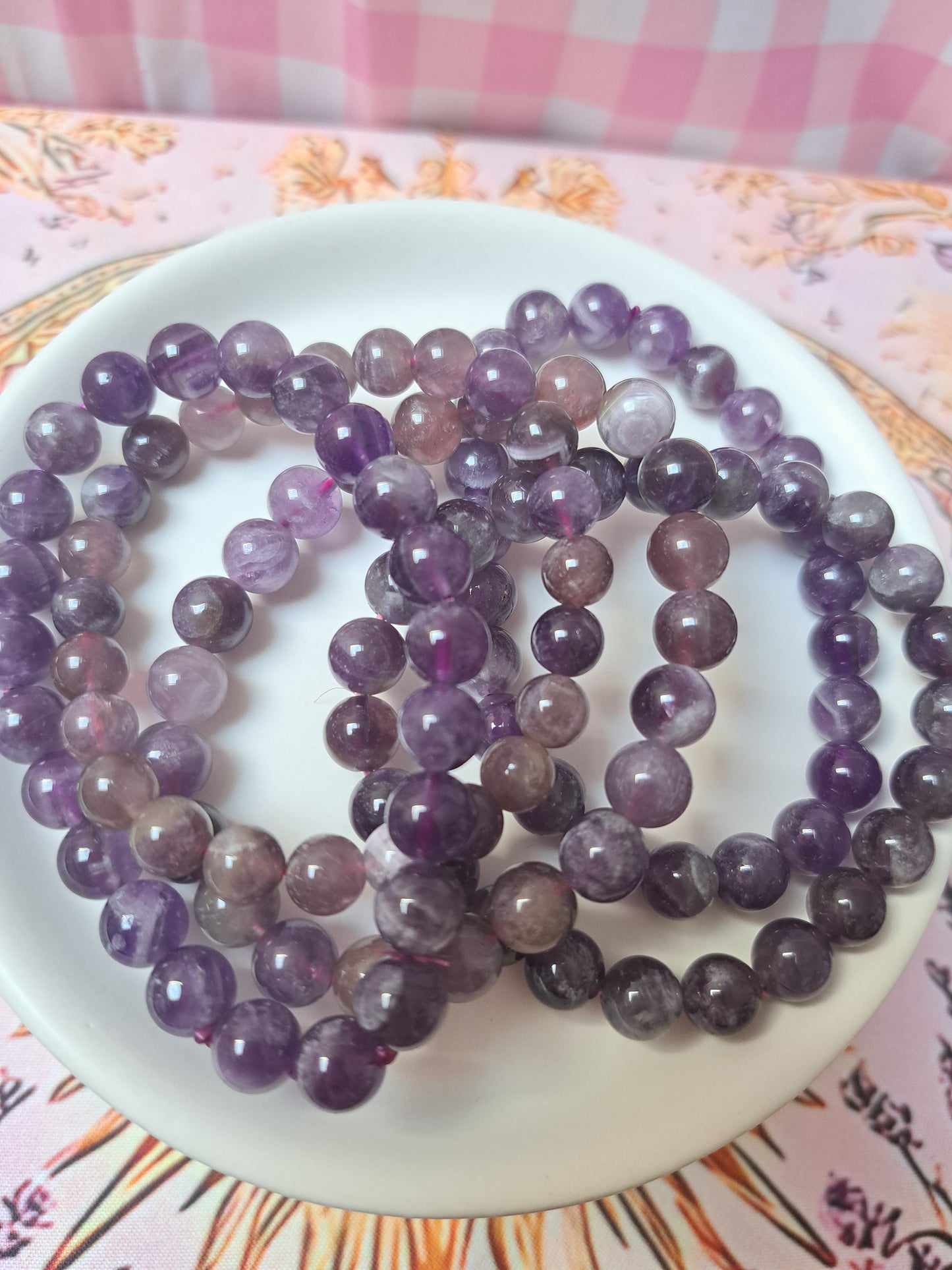 8mm Elastic Crystal Bracelets in different materials