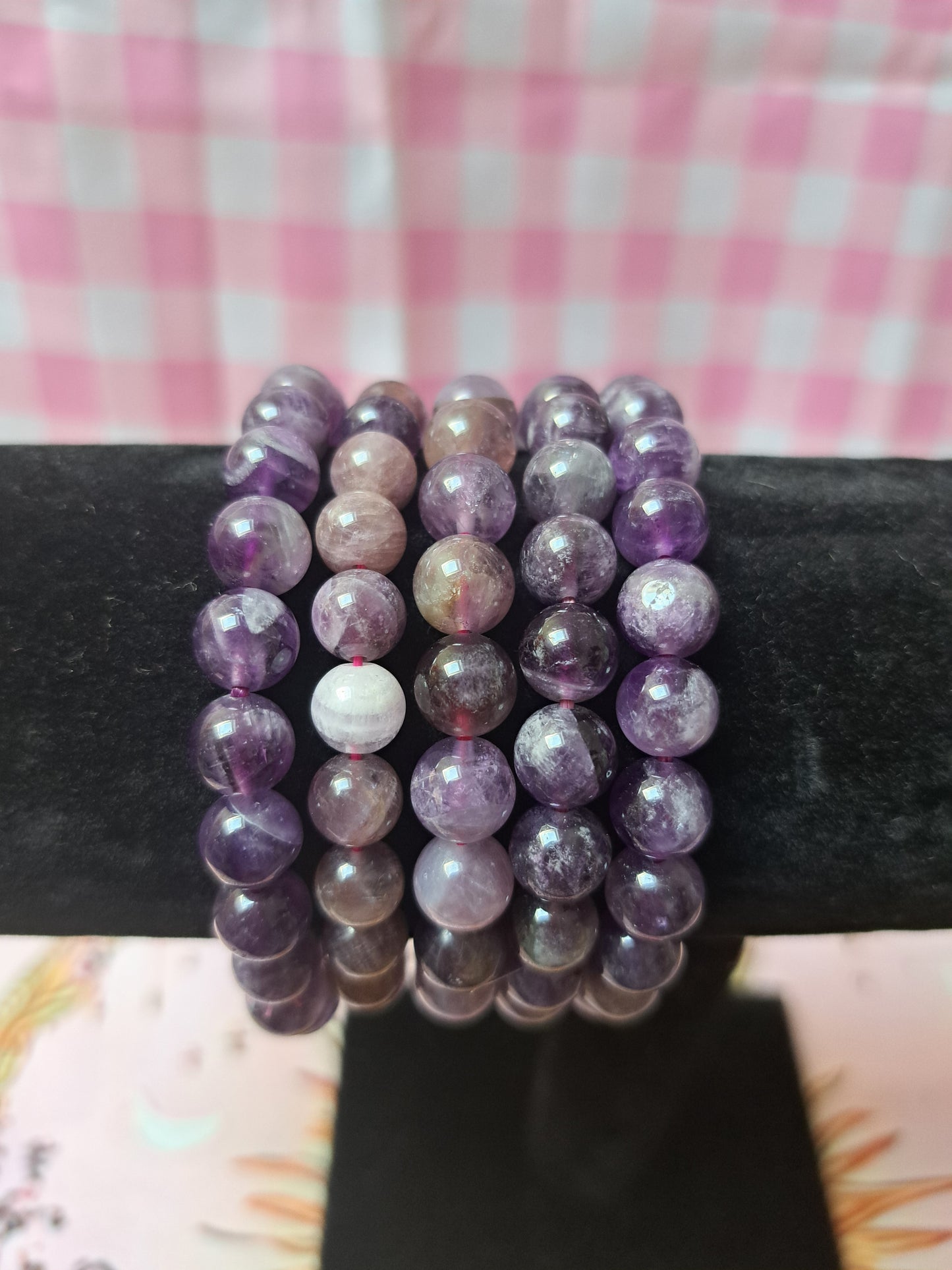 8mm Elastic Crystal Bracelets in different materials