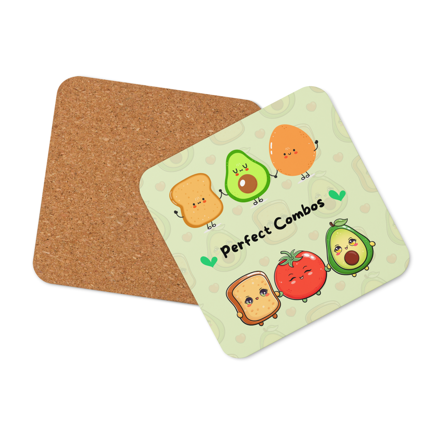 Avocado Egg Toast Cork Back Coaster