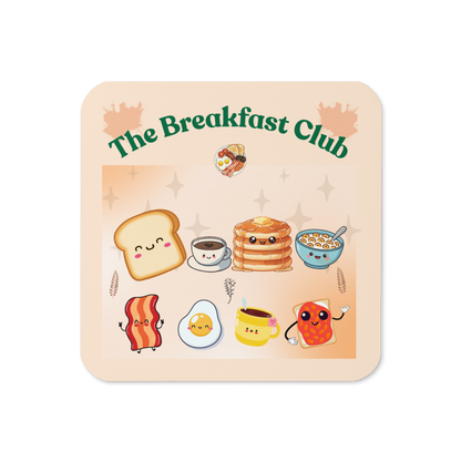 Breakfast Club Cork Back Coaster in Brown