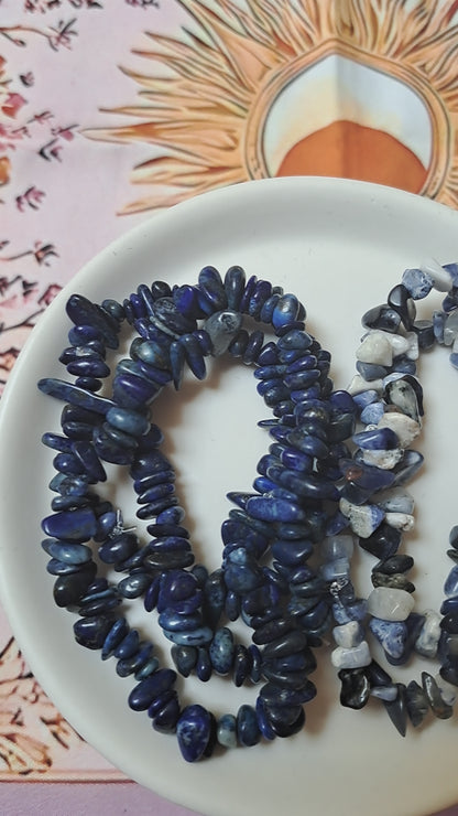 Mixed Chip Beads Elasticated Bracelets