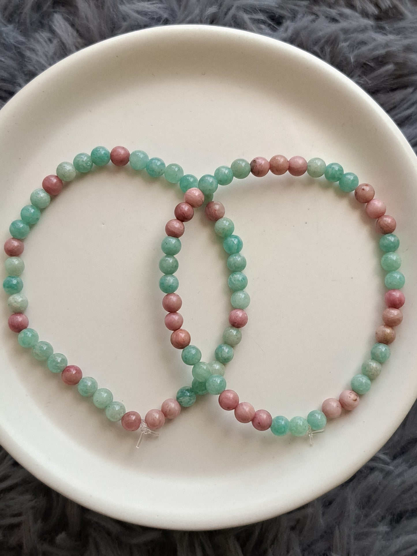 Elasticated Beaded Crystal Bracelets 4mm