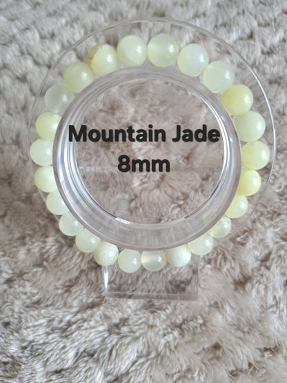 8mm Elastic Crystal Bracelets in different materials