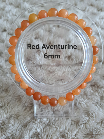 6mm Mixed variants Elastic round beaded bracelets