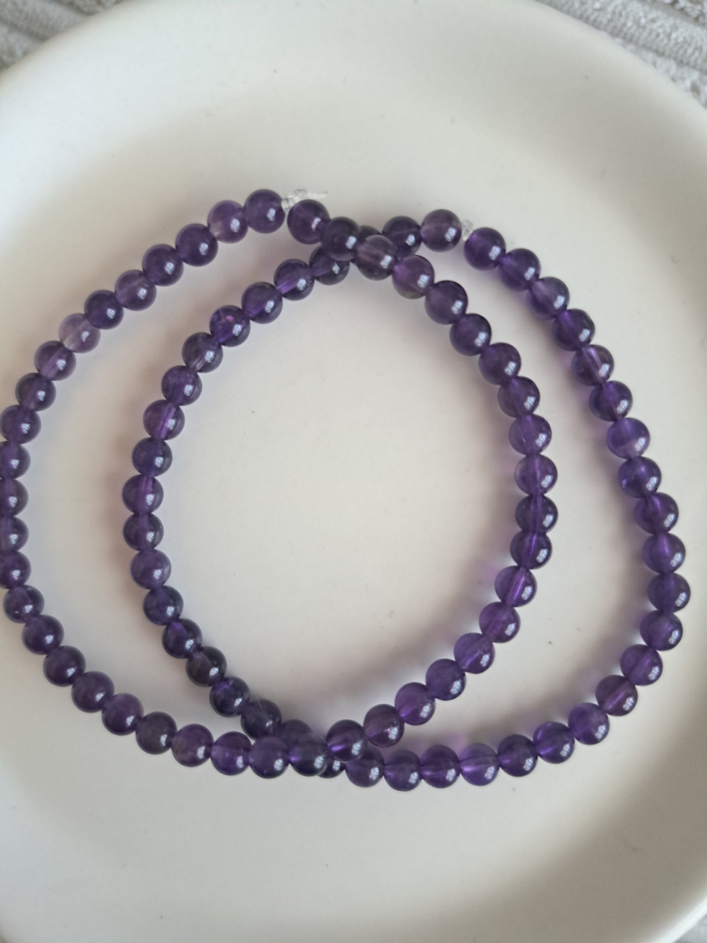 Elasticated Beaded Crystal Bracelets 4mm