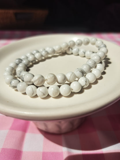 6mm Mixed variants Elastic round beaded bracelets