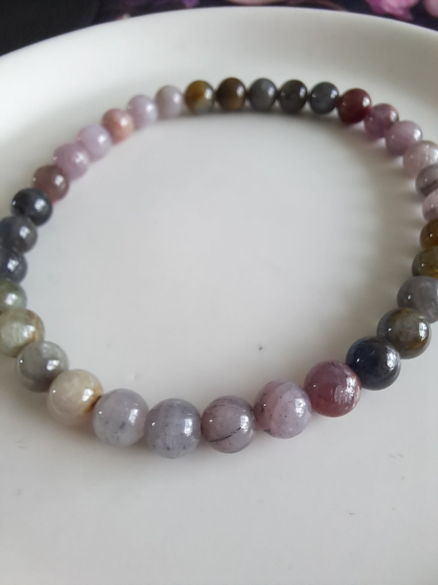 6mm Mixed variants Elastic round beaded bracelets